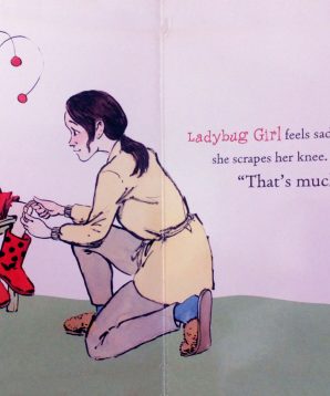 Alternative view of Ladybug girl feels happy