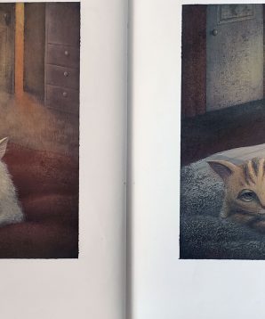 Alternative view of One moon, two cats