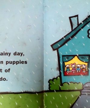Alternative view of The Patterson puppies and the rainy day
