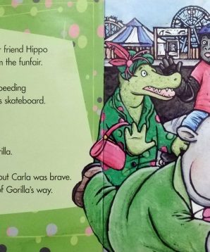 Alternative view of Carla Crocodile tries something new