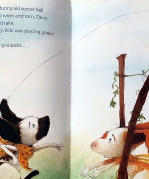 Alternative view of Davy, soccer star