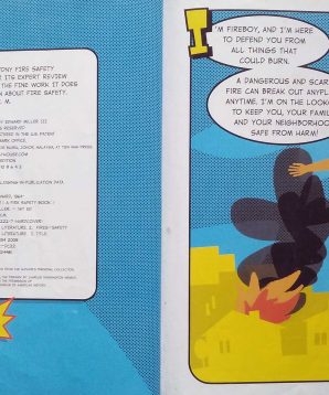 Alternative view of Fireboy to the rescue: a fire safety book