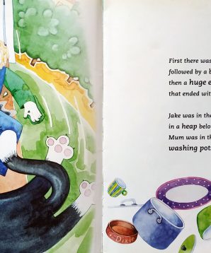 Alternative view of Jake and Dixie: super magic lightning boy