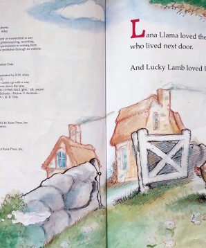 Alternative view of Lana Llama's little lamb