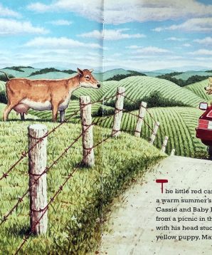 Alternative view of Marley and the kittens