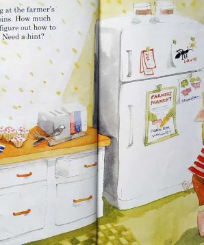 Alternative view of Money math with Sebastian Pig and friends at the farmer's market