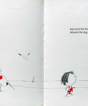 Alternative view of Rita and Whatsit at the beach