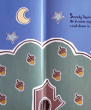 Alternative view of Scaredy squirrel at night