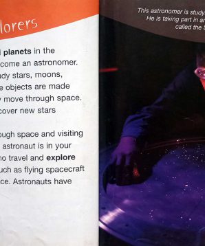 Alternative view of Exploring space: astronauts and astronomers