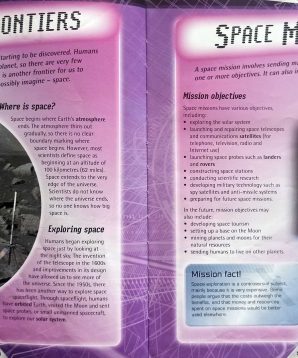 Alternative view of Space frontiers: space missions