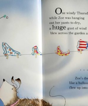 Alternative view of Zoe and Beans: pants on the moon