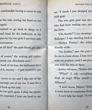 Alternative view of Tomorrow Girls behind the gates