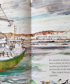 Alternative view of Katie Morag and the new pier