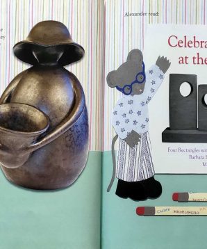 Alternative view of Look look look at sculpture