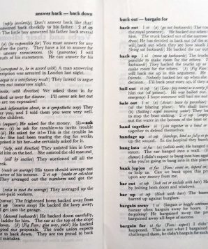 Alternative view of Dictionary of English phrasal verbs and their idioms