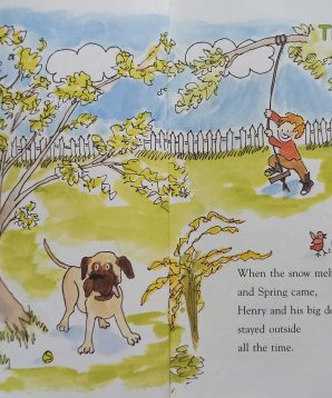 Alternative view of Henry and Mudge in puddle trouble