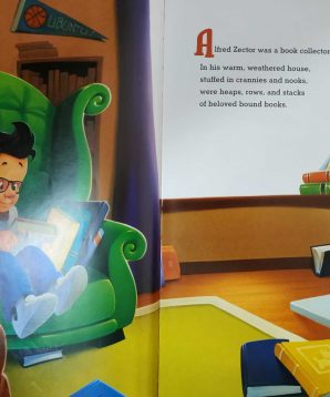 Alternative view of Alfred Zector, book collector