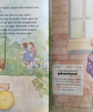 Alternative view of Andy and his yellow Frisbee