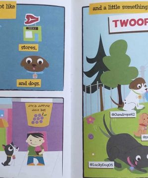 Alternative view of Baxter the tweeting dog