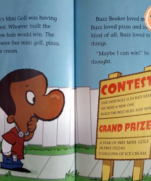 Alternative view of Buzz Beaker and the putt-putt contest