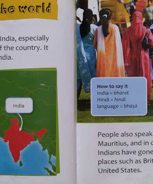 Alternative view of Languages of the world: Hindi