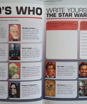 Alternative view of Star Wars transfer activity book