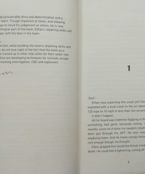 Alternative view of Drop zone: terminal velocity