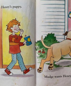 Alternative view of Puppy Mudge has a snack