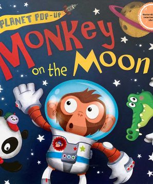 Planet pop-up: monkey on the moon